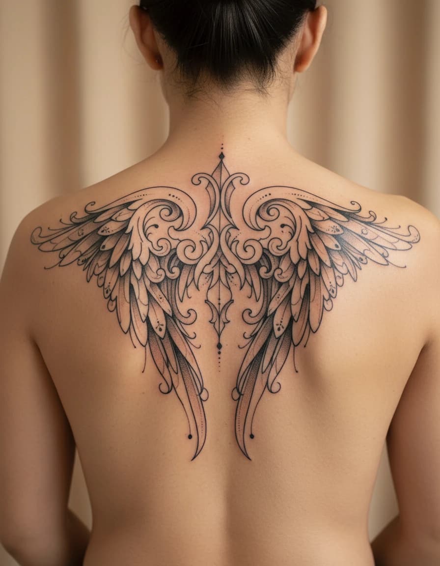 Tatouage d’ailes d’ange