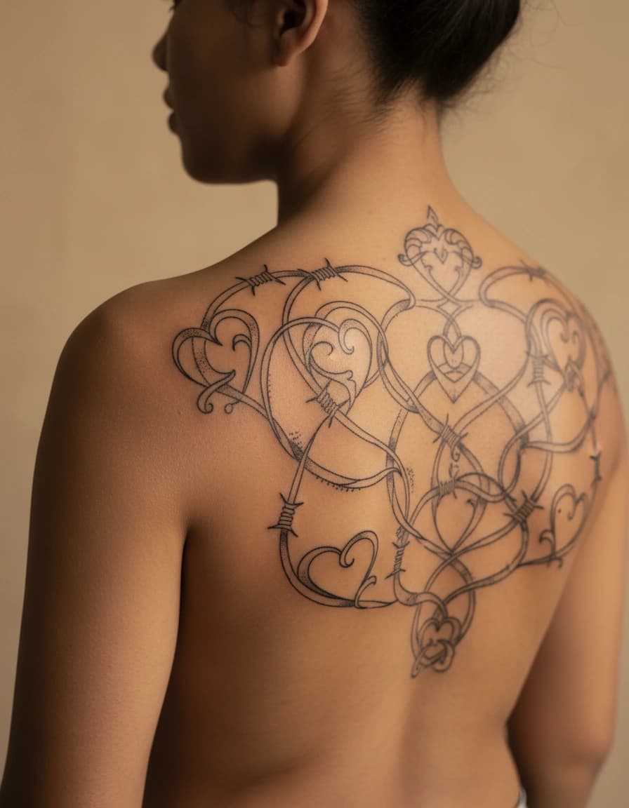Tatouage de fil barbelé