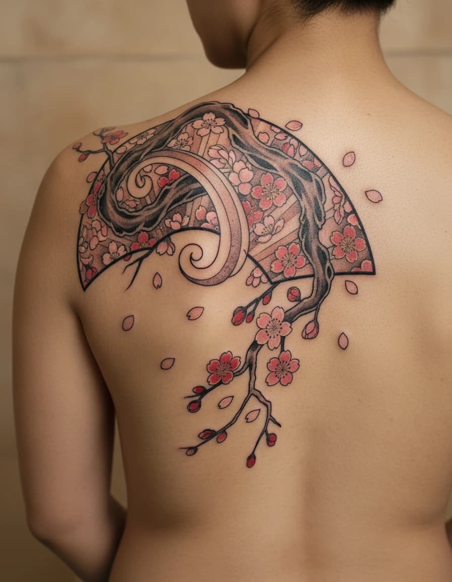 Tatouage de fleur de cerisier