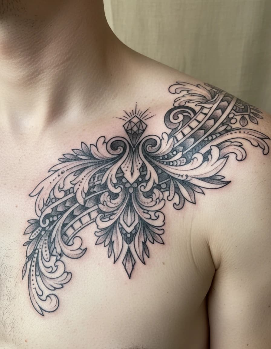 Tatouages sur le torse pour hommes