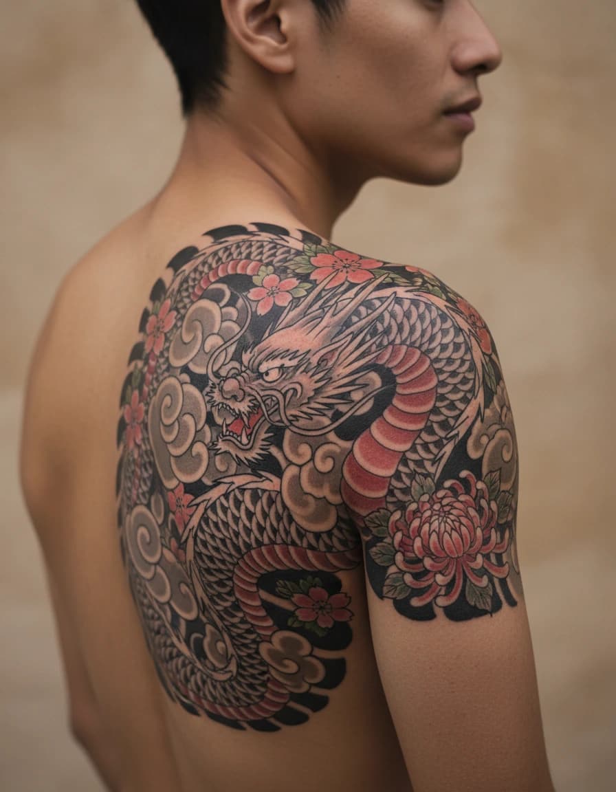 Tatouage de dragon japonais